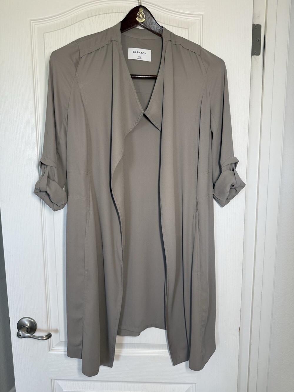 Aritzia Babaton Quincey Drape Open Trench Jacket